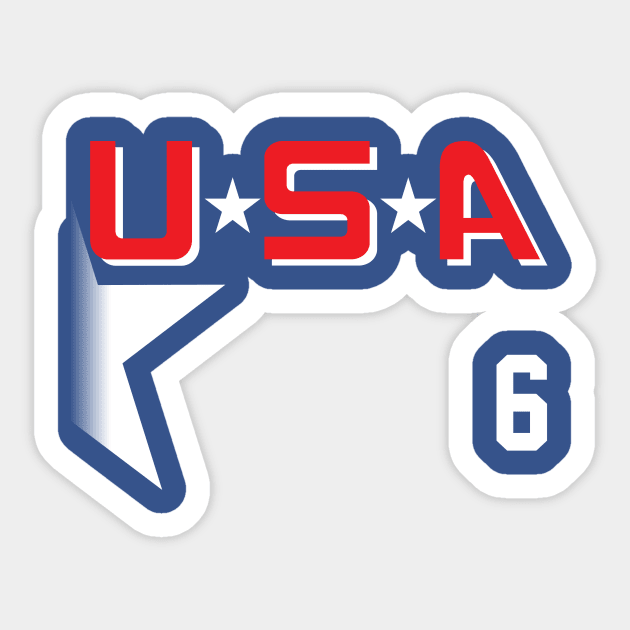 Team USA - Julie "the Cat" Gaffney Sticker by 4check